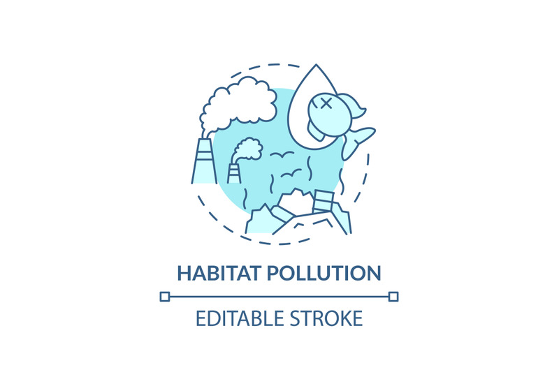habitat-pollution-turquoise-concept-icon