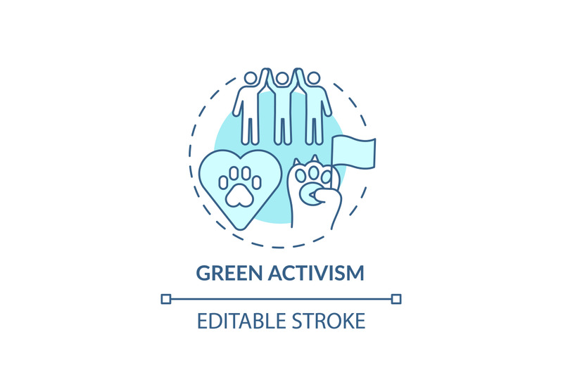 green-activism-turquoise-concept-icon