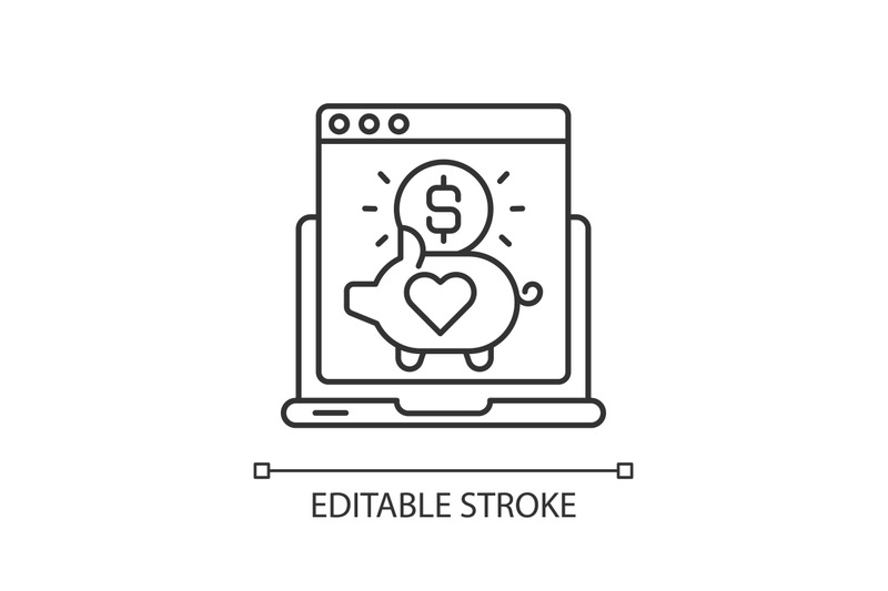 crowdfunding-platform-linear-icon
