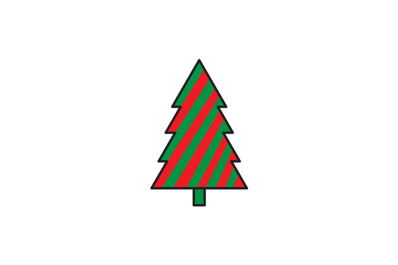 stripes-tree-christmas-icon