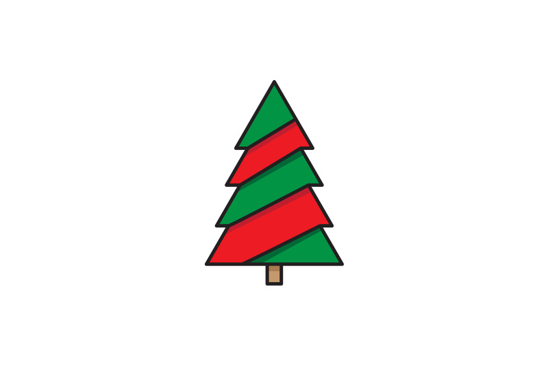 stripes-pine-christmas-icon