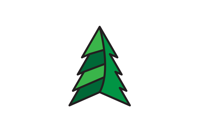 two-side-tree-christmas-icon