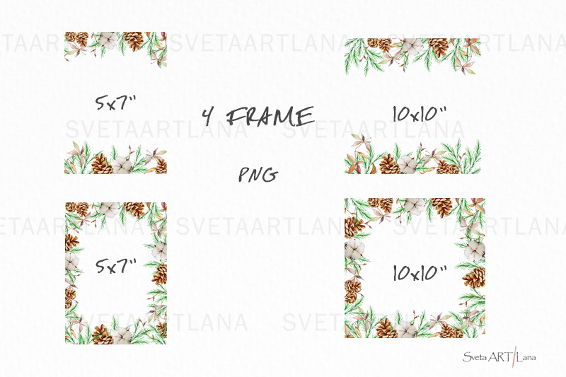 christmas-greenery-decor-watercolor-wreath-clipart-png