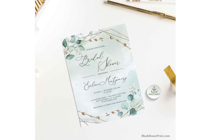 eivy-greenery-eucalyptus-and-faux-gold-geometric-bridal-shower
