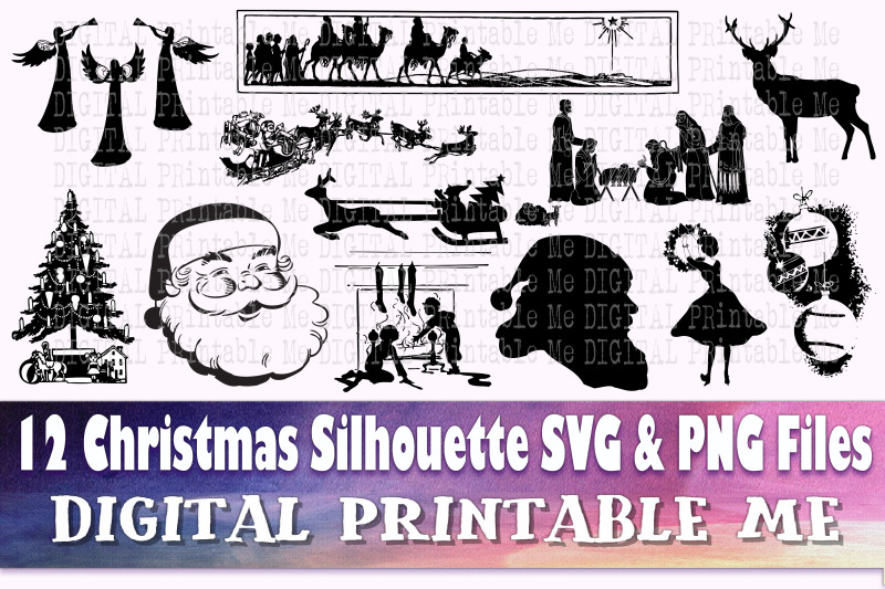 vintage-christmas-silhouette-svg-bundle-png-clip-art-pack-12-image