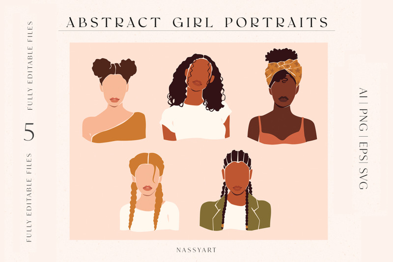 abstract-women-face-portraits