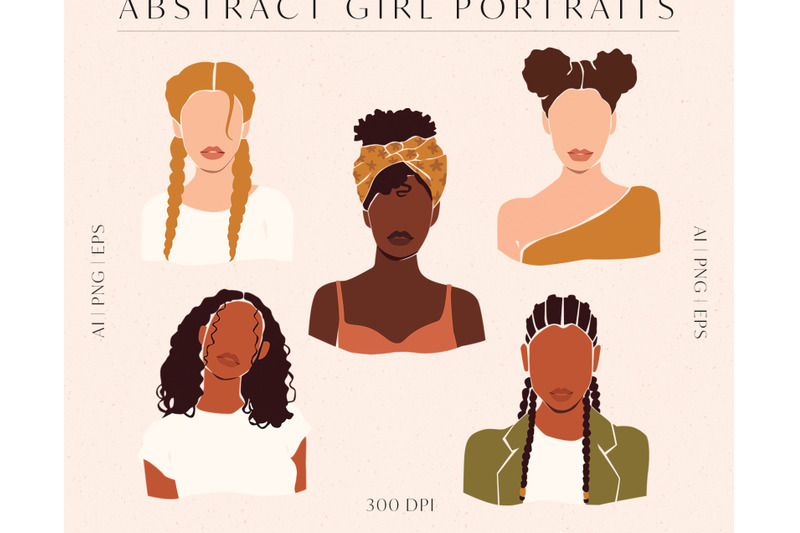 abstract-women-face-portraits