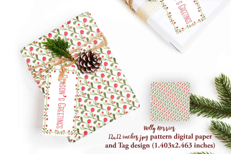 holly-berry-pattern-with-matching-tag