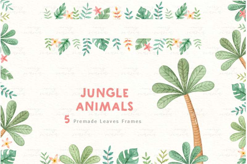 jungle-animals-watercolor-clip-arts