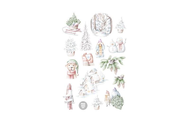 winter-illustrations-set