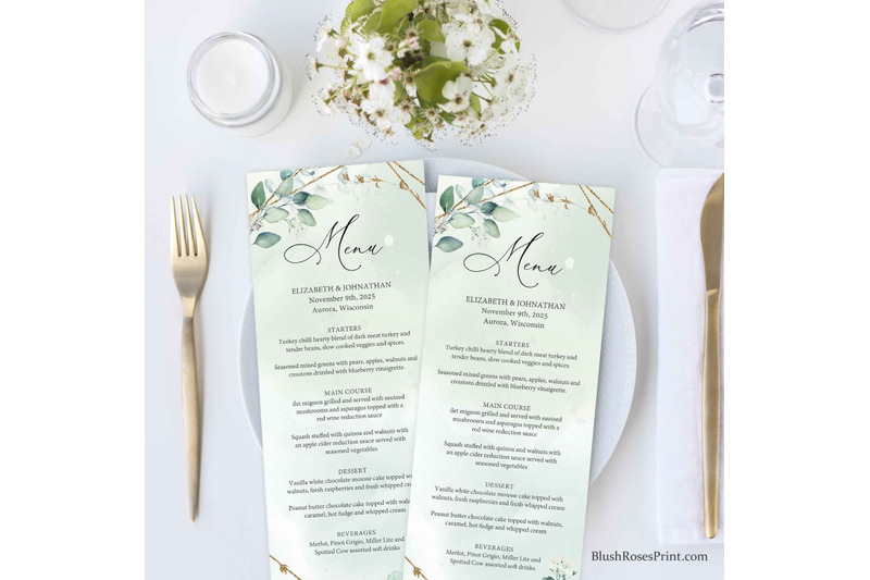 anys-amazing-editable-wedding-menu-in-boho-style-greenery-eucalyptus