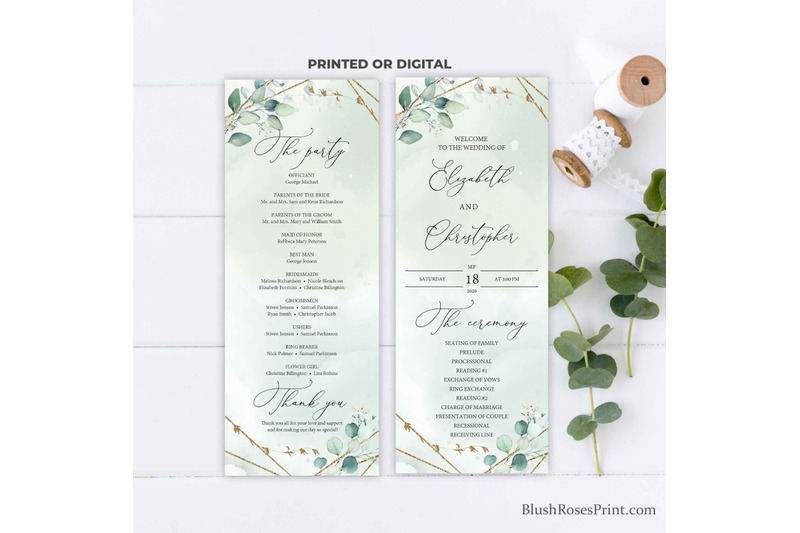 anys-greenery-wedding-program-editable-template-boho-eucalyptus-gold