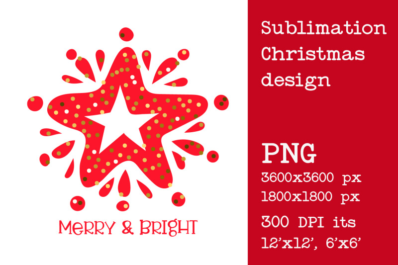 sublimation-christmas-star-design