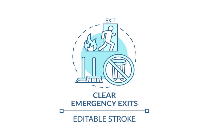 clear-emergency-exits-concept-icon