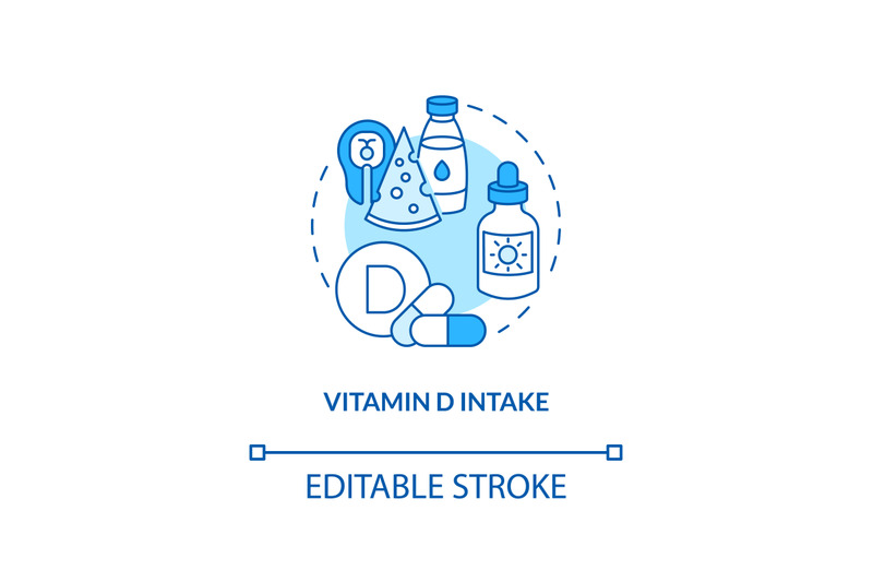 vitamin-d-intake-concept-icon