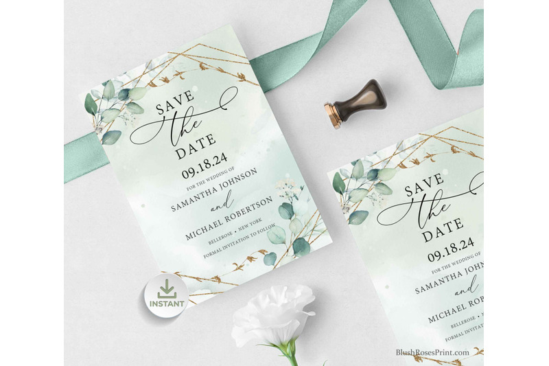 anys-greenery-and-gold-editable-save-the-date-card-editable-template