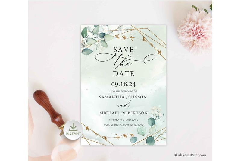 anys-greenery-and-gold-editable-save-the-date-card-editable-template