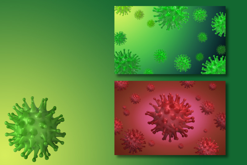 coronavirus-background-banner-templates-set