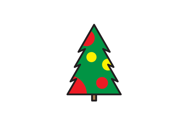 polka-dot-tree-christmas-icon