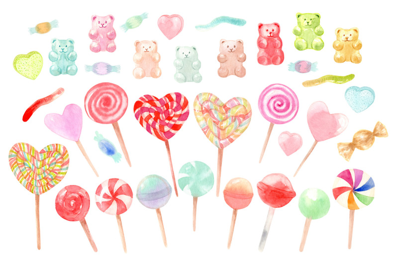 watercolor-candy-valentine-039-s-day-patterns-and-cliparts