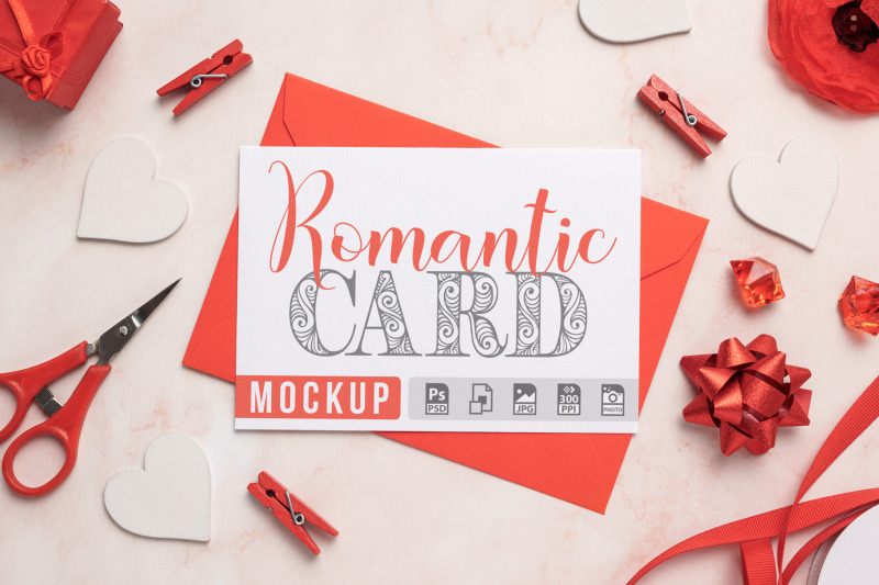 romantic-card-with-envelope-mockup