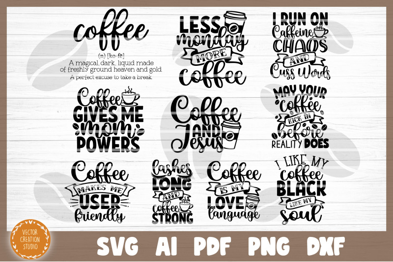 Download Coffee SVG Bundle Cut File By VectorCreationStudio ...