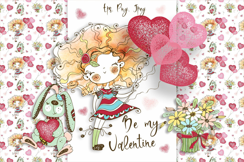 funny-valentine-watercolor-cards-digital-clipart-valentines-birthday