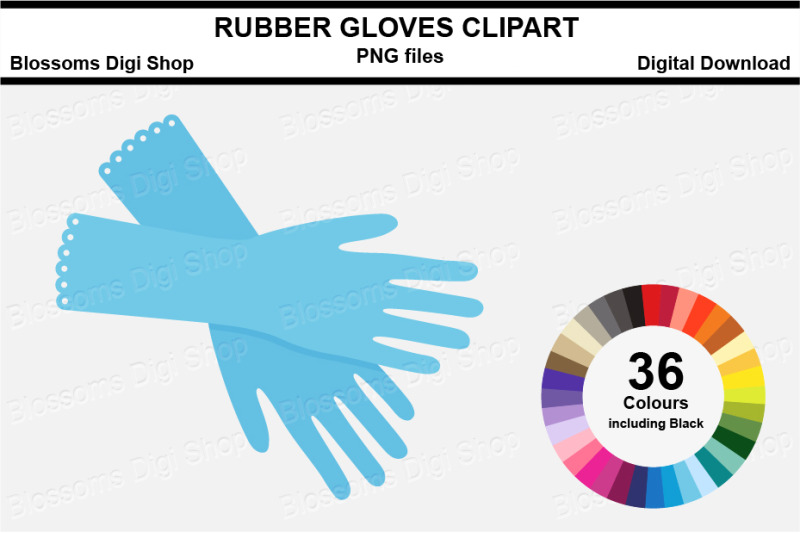 Rubber Gloves Sticker Clipart, 36 files, multi colours SVG PNG EPS DXF
File
