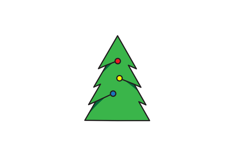 three-circle-in-tree-christmas-icon