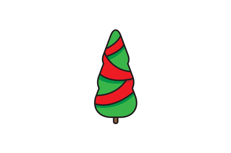 twisted-cypress-tree-christmas-icon