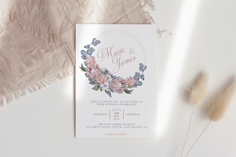 wedding-protea-flowers-leaves-rose-cotton-eucalyptus-clipart