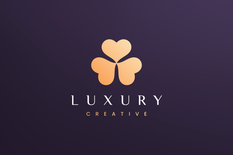 clover-leaf-logo-concept-luxury-style