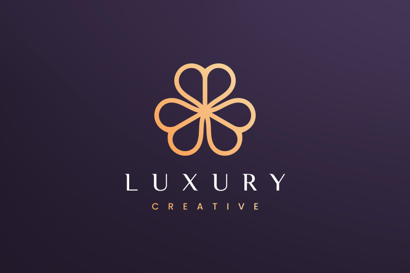 clover-leaf-logo-concept-luxury-style