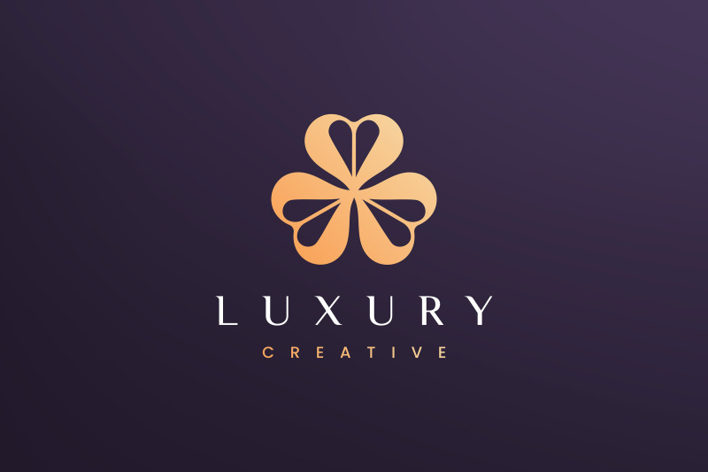 clover-leaf-logo-concept-luxury-style