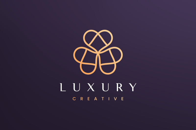 clover-leaf-logo-concept-luxury-style