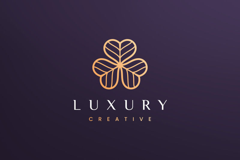 clover-leaf-logo-concept-luxury-style