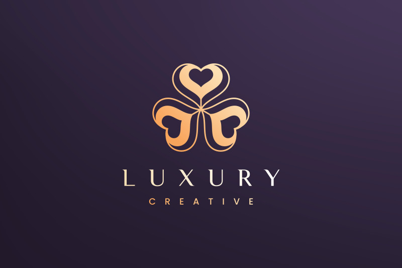 clover-leaf-logo-concept-luxury-style