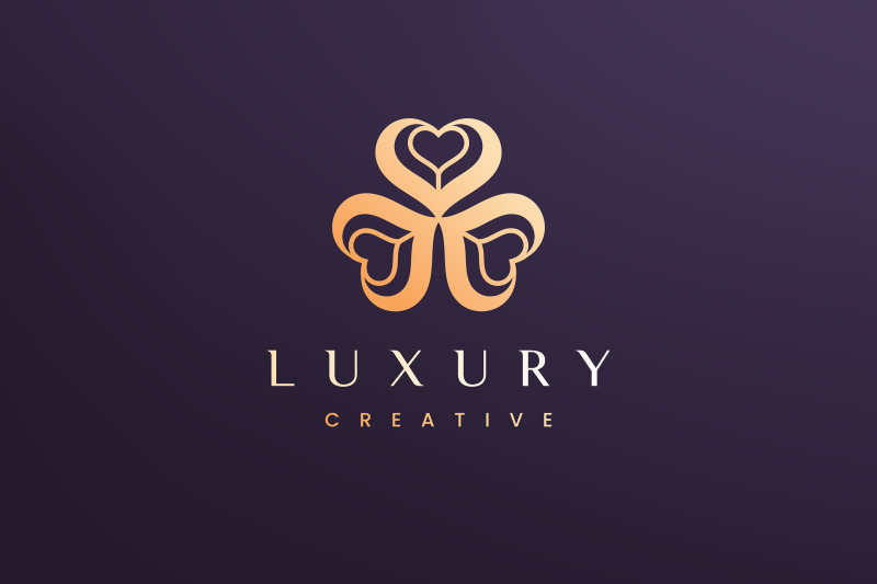 clover-leaf-logo-concept-luxury-style