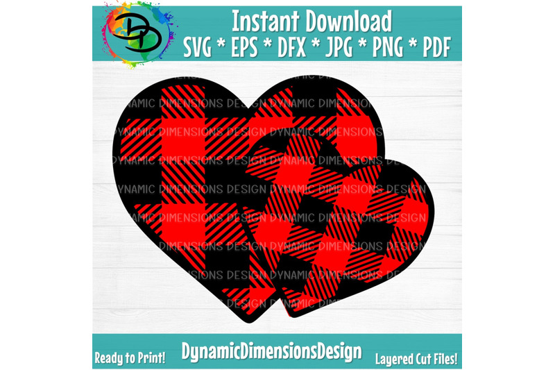 heart-svg-heart-clipart-scribble-heart-plaid-heart-buffalo-plaid-h