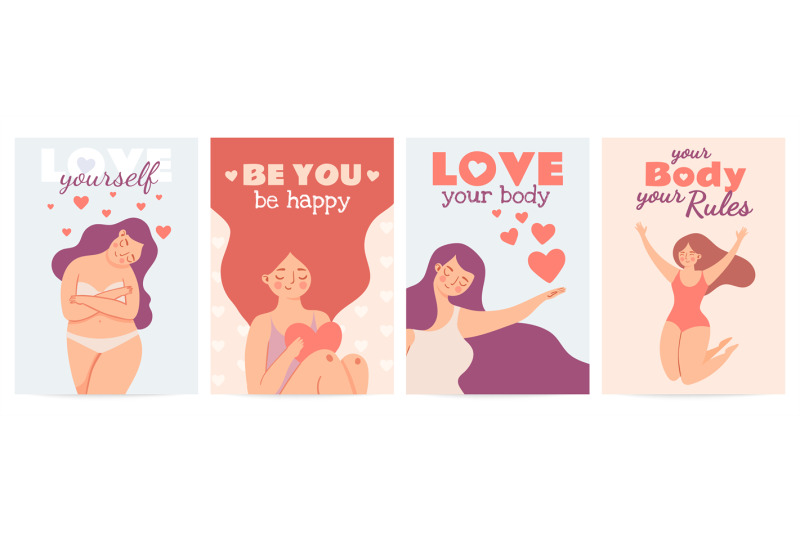 body-positive-posters-love-yourself-prints-with-happy-woman-with-self