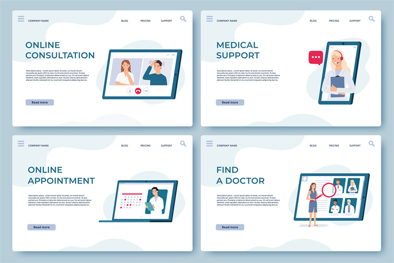 medical-consultation-landing-pages-online-doctor-support-health-serv