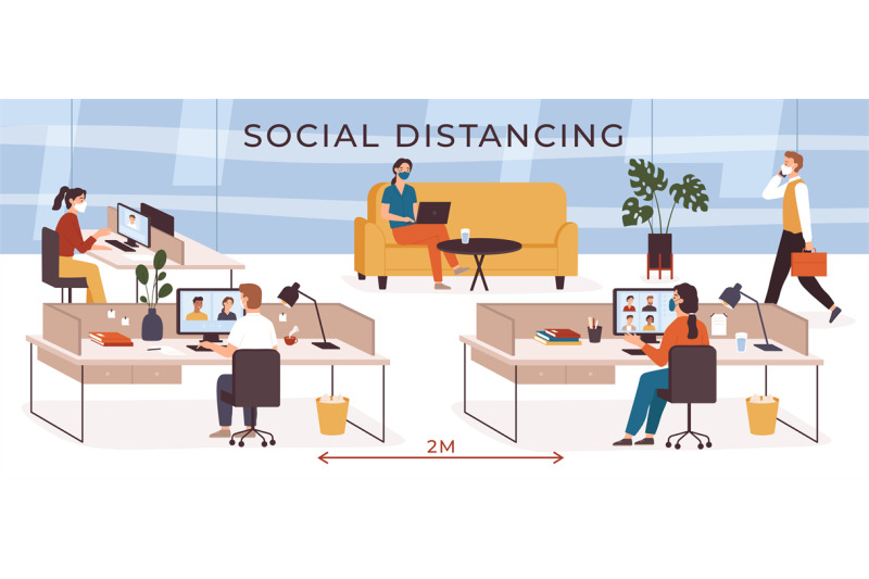 social-distancing-in-office-business-people-with-safety-masks-working