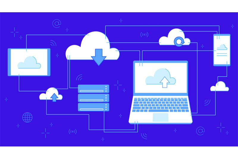 cloud-storage-for-downloading-digital-service-or-application-with-dat