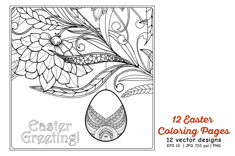 12-coloring-page-set