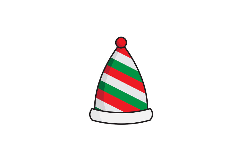 stripes-santa-hat-christmas-icon
