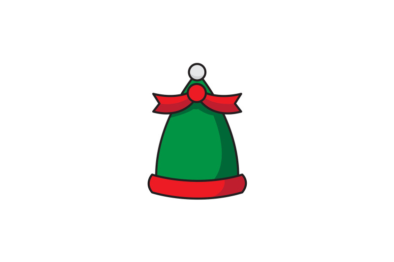 elf-hat-with-ribbon-christmas-icon