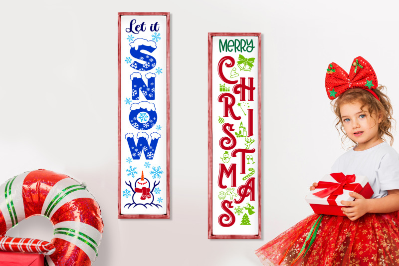 christmas-vertical-porch-sign-set-6-merry-christmas-let-it-snow
