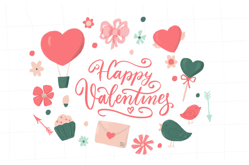 valentines-clipart-collection-digital-watercolor-seamless-patterns