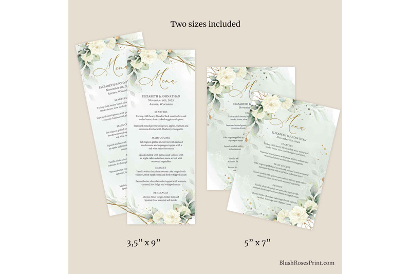 simy-editable-wedding-menu-template-eucalyptus-greenery-white-roses