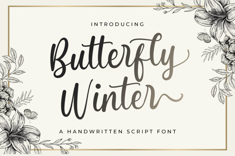 butterfly-winter-handwritten-font